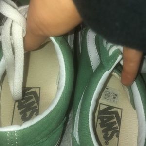 Size 7 Women’s softly worn green vans